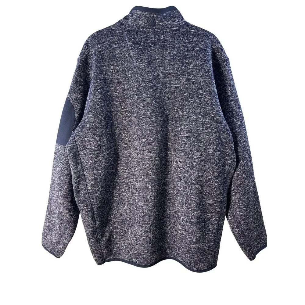 Dallas Cowboys Antigua XL Navy Heathered 1/4 Zip Pullover Sweatshirt With Zipper - Picture 2 of 7